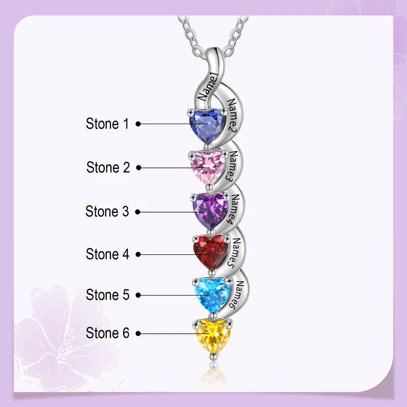 4 Stone Gold Interlocking Circle Eternity Birthstone Necklace | Eve's  Addiction
